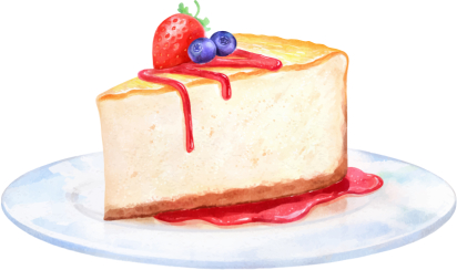 Imagem de um bolo de frutas no prato